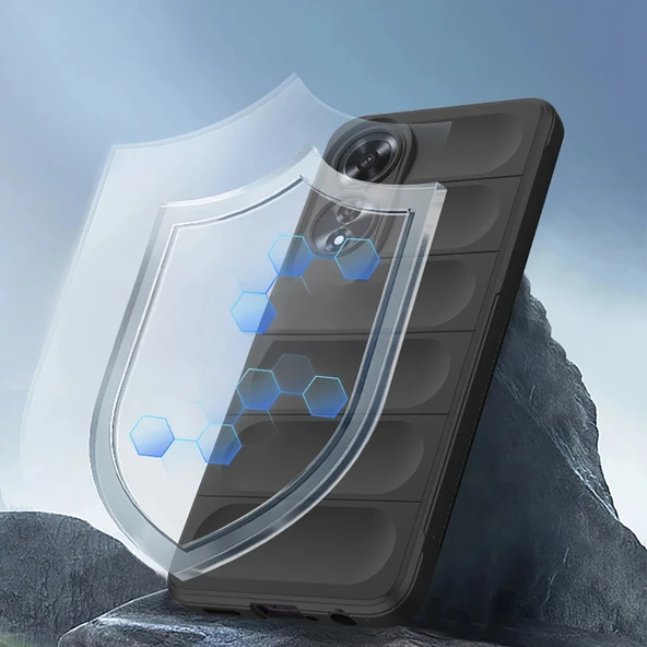 Oppo A60 Kılıf Esnek TPU Oyuklu Arka Yüzey Tasarımlı Etnik Silikon Kapak - Resim 2