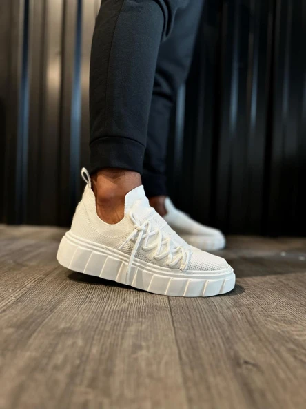 Knack Yüksek Taban Günlük Ayakkabı 1025 Beyaz - Resim 5