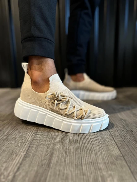 Knack Yüksek Taban Günlük Ayakkabı 1025 Vizon - Resim 3