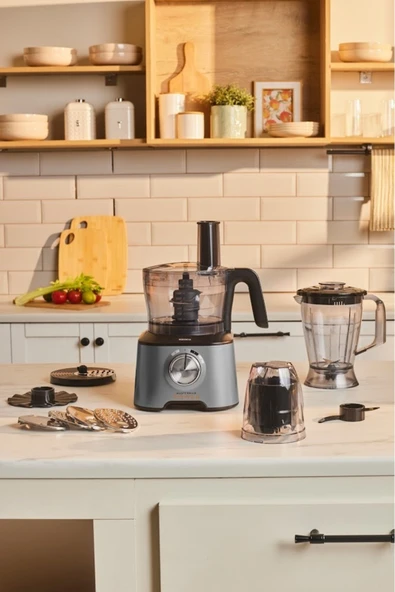 Karaca  Mastermaid Power Multifunctional 10 In 1 Galaxy Grey Mutfak Robotu, Blender Seti 2000w