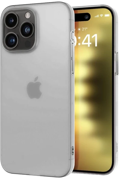 DF ONLINE LABS Buff iPhone 15 Pro ile Uyumlu Slimfy İnce Saydam Kılıf (Şeffaf) 101715 - 1