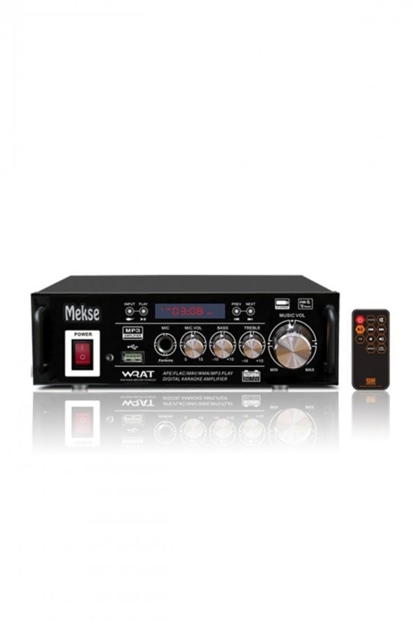 MEKSE UA-105 Bluetooth Usb Uk Girişli 220v-12v Stereo Amfi