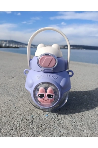 Ufo Tipi Dayanıklı Suluk Matara Çift Kapaklı 1000 ML - 1