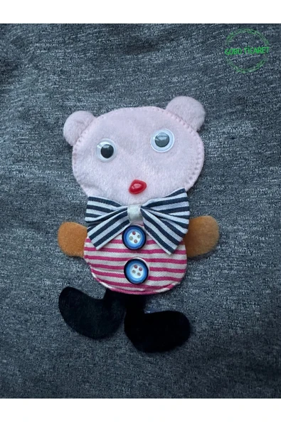 Gobo Sevimli Beyaz Ayıcık Aksesuarlı Gri Kedi Köpek Kıyafeti Elbisesi Large/L/Beden 3 - 5