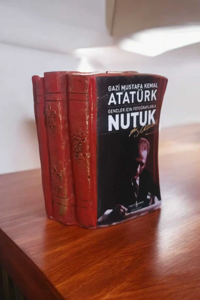 Gobo Atatürk'ün Nutuk Kitabı Şeklinde Kalemlik 10 x 8 cm - 5
