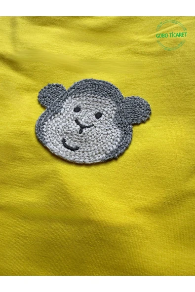 Goboticaret Neşeli Maymun Aksesuarlı Fosforlu Sarı Kedi Köpek Kıyafeti Elbisesi XXLarge/XXL/Beden 5 - 3