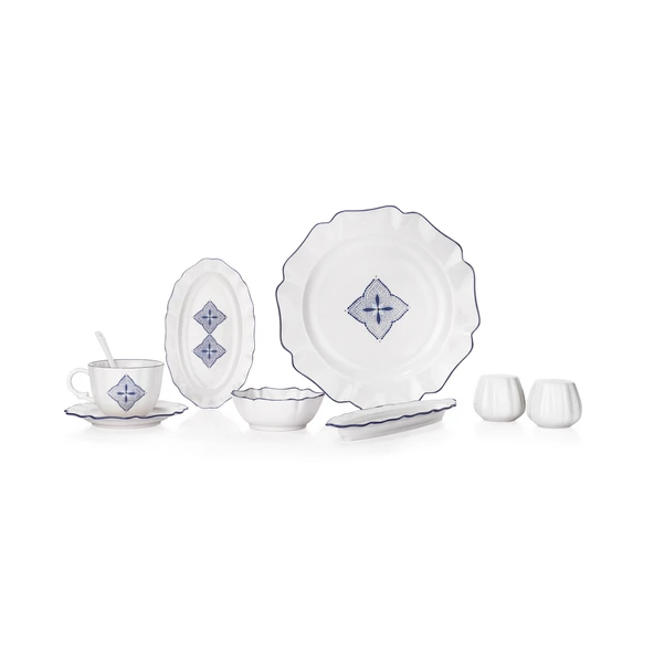 Schafer Fiora Kahvaltı Takımı 32 Parça-Lacivert - 4