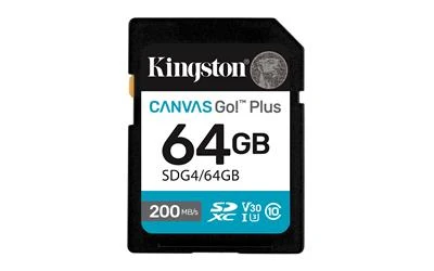Kingston SDG4-64GB 64GB SDXC Canvas Go Plus Gen4 200MB-s C10 UHS-I U3 V30 Hafıza Kartı - Resim 3