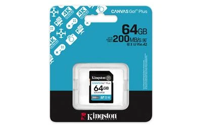 Kingston SDG4-64GB 64GB SDXC Canvas Go Plus Gen4 200MB-s C10 UHS-I U3 V30 Hafıza Kartı - Resim 4