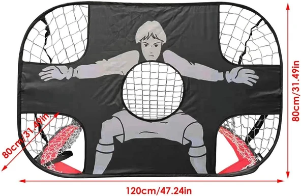 Slıpt Çok Fonksiyonlu 2'si 1 arada Mini Futbol Eğitim Kalesi  Hem Açık Hem Kapalı Futbol Antreman Kalesi  CKS-153 - 7