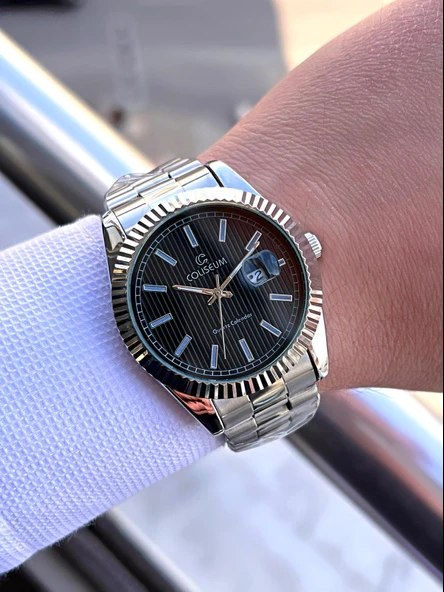 Coliseum Çelik Kordon Takvimli Kadran Kutulu Seri Erkek Kol Saati FT.AAS.I006 - Resim 2