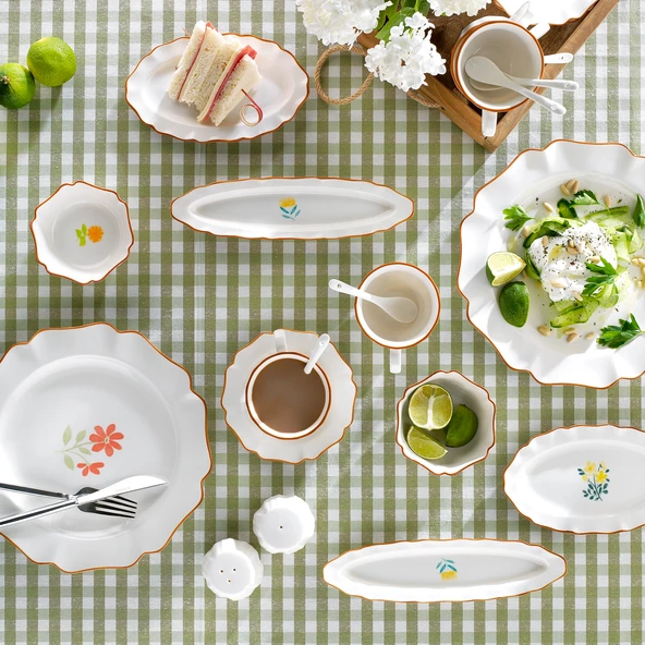 Schafer Fiora Kahvaltı Takımı 32 Parça-Çiçekli - 2