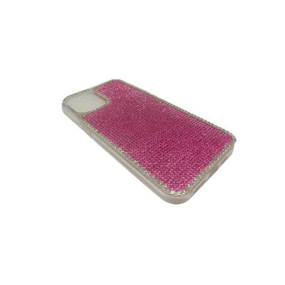 Iphone 12 Pro Max Uyumlu Kristal Tasli Seffaf Telefon Kilifi Pembe Pnk2
