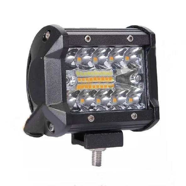 Off Road Led Projektor Calisma Sis Lambasi Turuncu Beyaz Flasli 40 Ledli Onp0484
