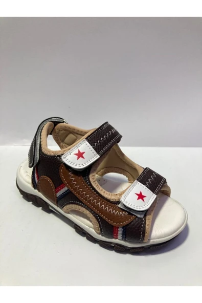 güven kundura Erkek Çocuk Kahverengi Ortopedik Sandalet ürün görseli