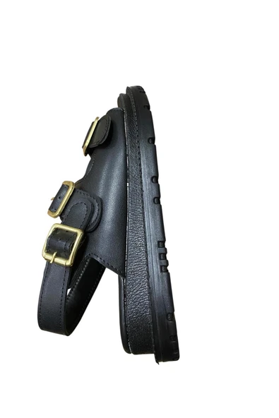 Shoes Kadın Düz Kalın Tabanlı Yazlık Sandalet - Resim 8