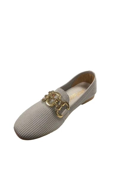 DUALİPA Kadın Triko Tokalı Babet - Resim 3