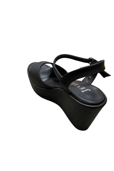 Jevel Kadın Dolgu Topuklu Yazlık Sandalet - 11