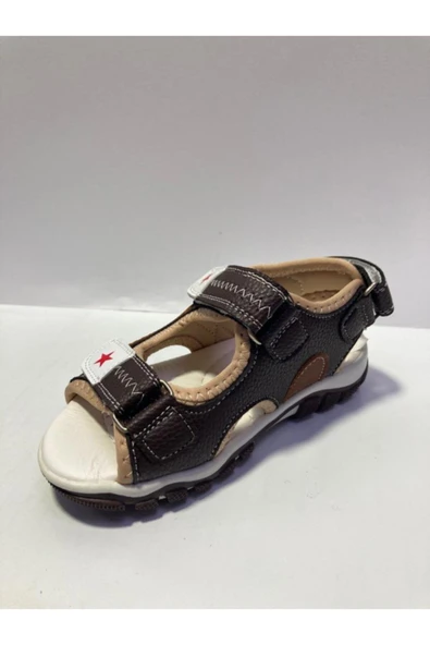 güven kundura Erkek Çocuk Kahverengi Ortopedik Sandalet - Resim 3