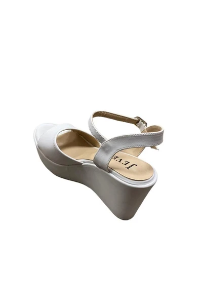 Jevel Kadın Dolgu Topuklu Yazlık Sandalet - Resim 4