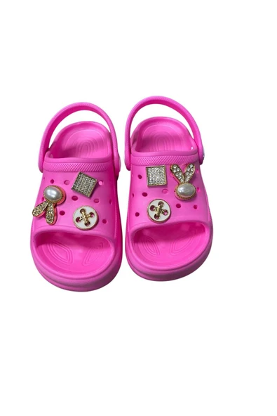 Apella Çocuk Düz Taban Taşlı Tokalı Terlik - Resim 5