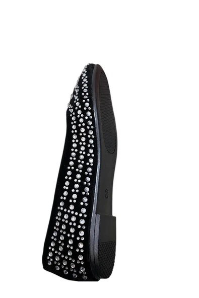 güven kundura Kadın Taşlı Süet Babet - Resim 10