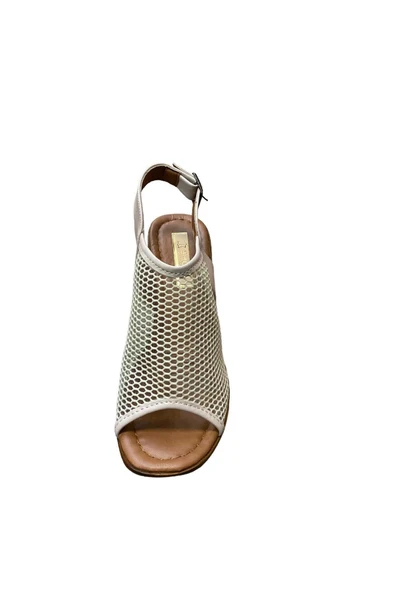 miçe shoes Kadın Fileli Kalın Topuklu Yazlık Ayakkabı - 9