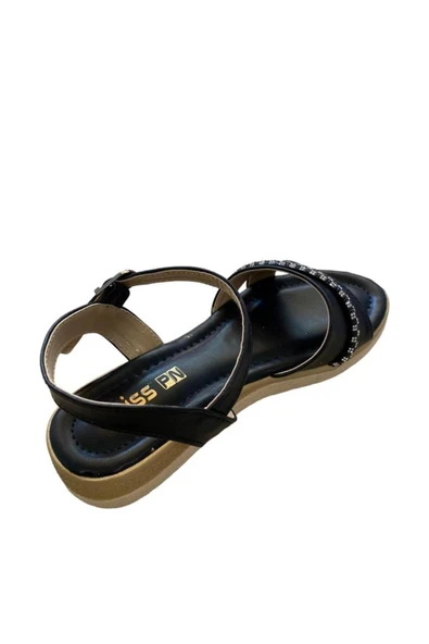PARMİ Kadın Düz Taban Taşlı Sandalet - 8