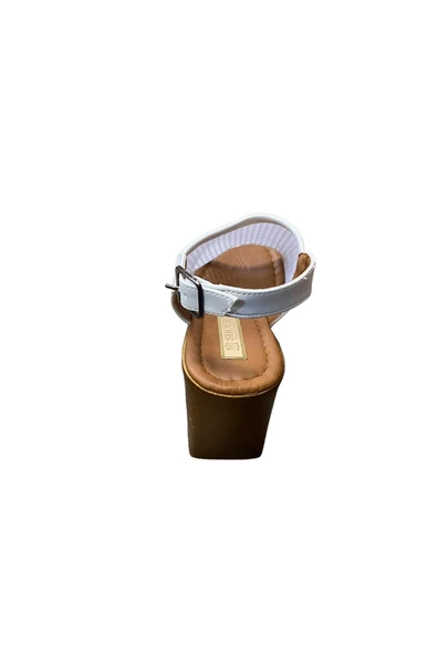 miçe shoes Kadın Fileli Kalın Topuklu Yazlık Ayakkabı - 5