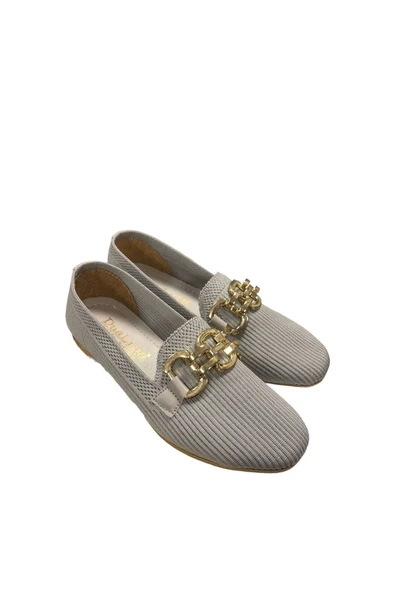 DUALİPA Kadın Triko Tokalı Babet - Resim 5