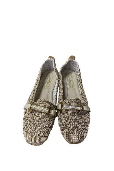 güven kundura Kadın Triko Taşlı Babet - Resim 8