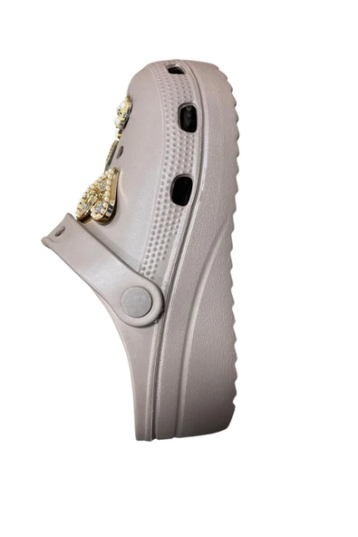 Apella Kadın Taşlı Düz Taban Önü Kapalı Eva Terlik - Resim 5