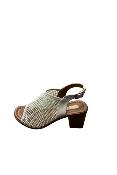 miçe shoes Kadın Fileli Kalın Topuklu Yazlık Ayakkabı - 6