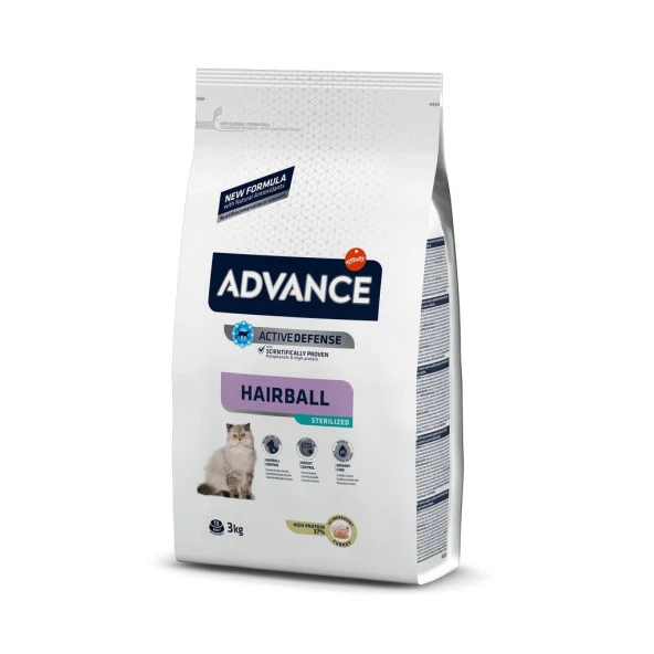 Advance Hairball Sterilized Hindili Kısır Kedi Maması 3 Kg