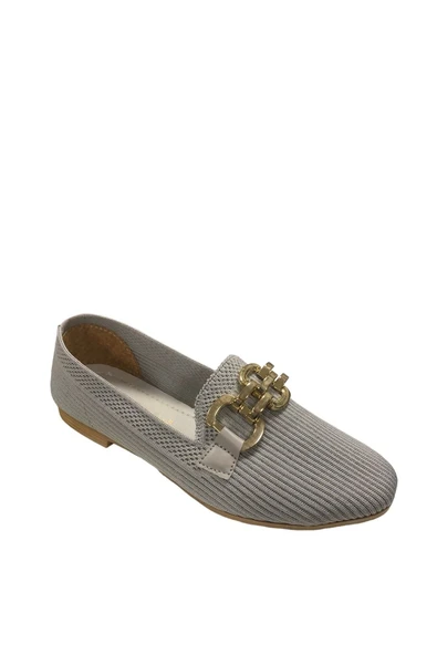 DUALİPA Kadın Triko Tokalı Babet - Resim 2