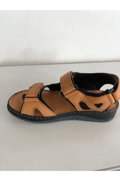 güven kundura Sandalet Hakiki Deri Bantlı - Resim 6