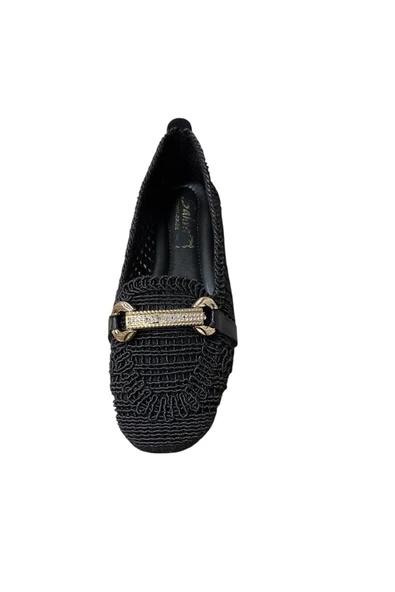 güven kundura Kadın Taşlı Süet Babet - Resim 7