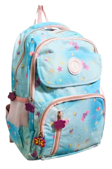 5 bölmeli kalemlikli ve beslenmeli nano ithal okul çantası su geçirmez full astarlı - Resim 2