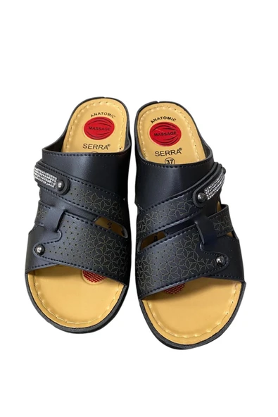 Serra Kadın Yazlık Dolgu Topuk Taşlı Terlik - Resim 6