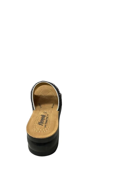 henedi Kadın Dolgu Topuk Taşlı Terlik - Resim 5