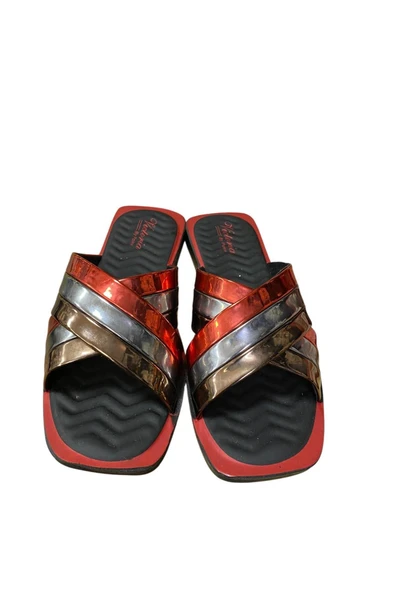 POLEX Kadın Düz İnce Taban Rugan Terlik - Resim 8