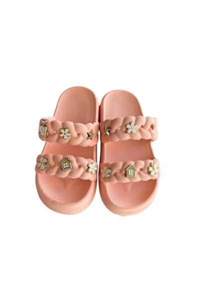 güven kundura Kız Çocuk Eva Taşlı Terlik - Resim 5