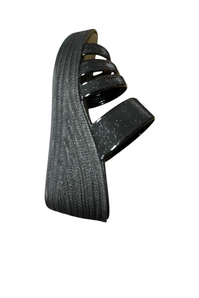 Mimoza Kadın Dolgu Topuk Taşlı Rugan Terlik - Resim 5