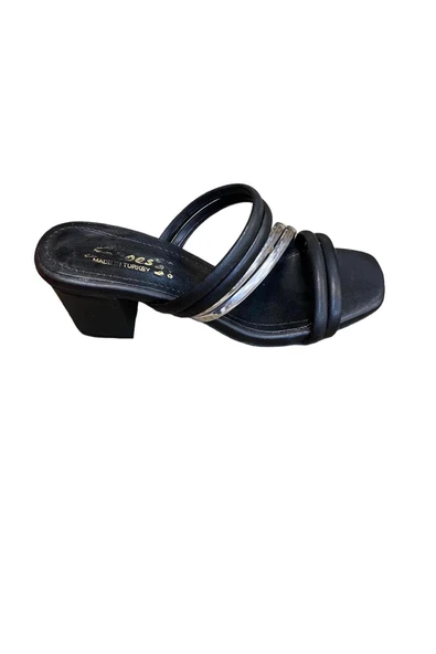 Shoes Kadın Kısa Topuklu Terlik - Resim 3