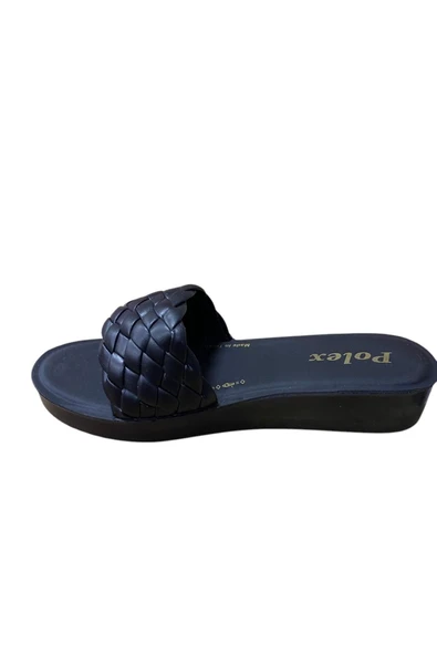 POLEX Kadın Dolgu Topuklu Örgülü Terlik - Resim 11