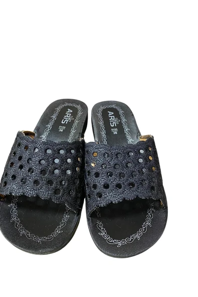 BY ARİS Kadın Düz İnce Taban Triko Terlik - Resim 2