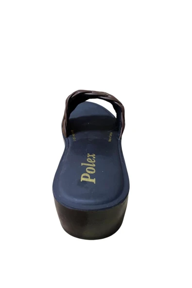 POLEX Kadın Dolgu Topuklu Örgülü Terlik - Resim 6