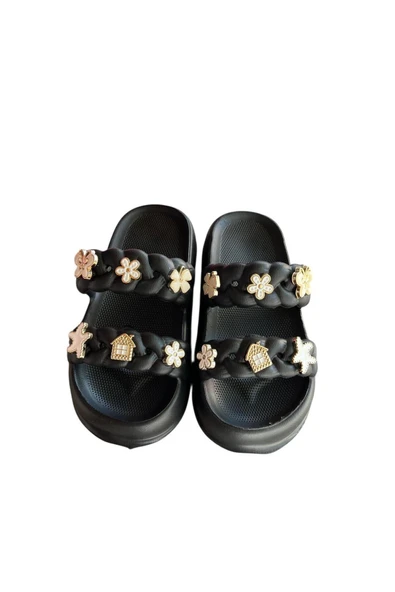 güven kundura Kız Çocuk Taşlı Terlik - Resim 2