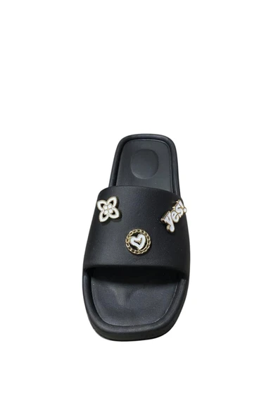 monapicco Kadın  Kalın Taban  Eva Taşlı Terlik - Resim 5