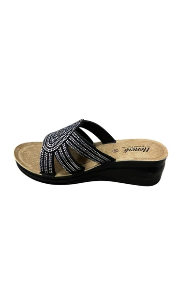 henedi Kadın Dolgu Topuk Taşlı Terlik - Resim 8